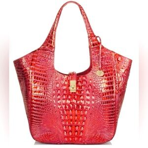 Brahmin Carla Large Tote in Red Dragon NWT
